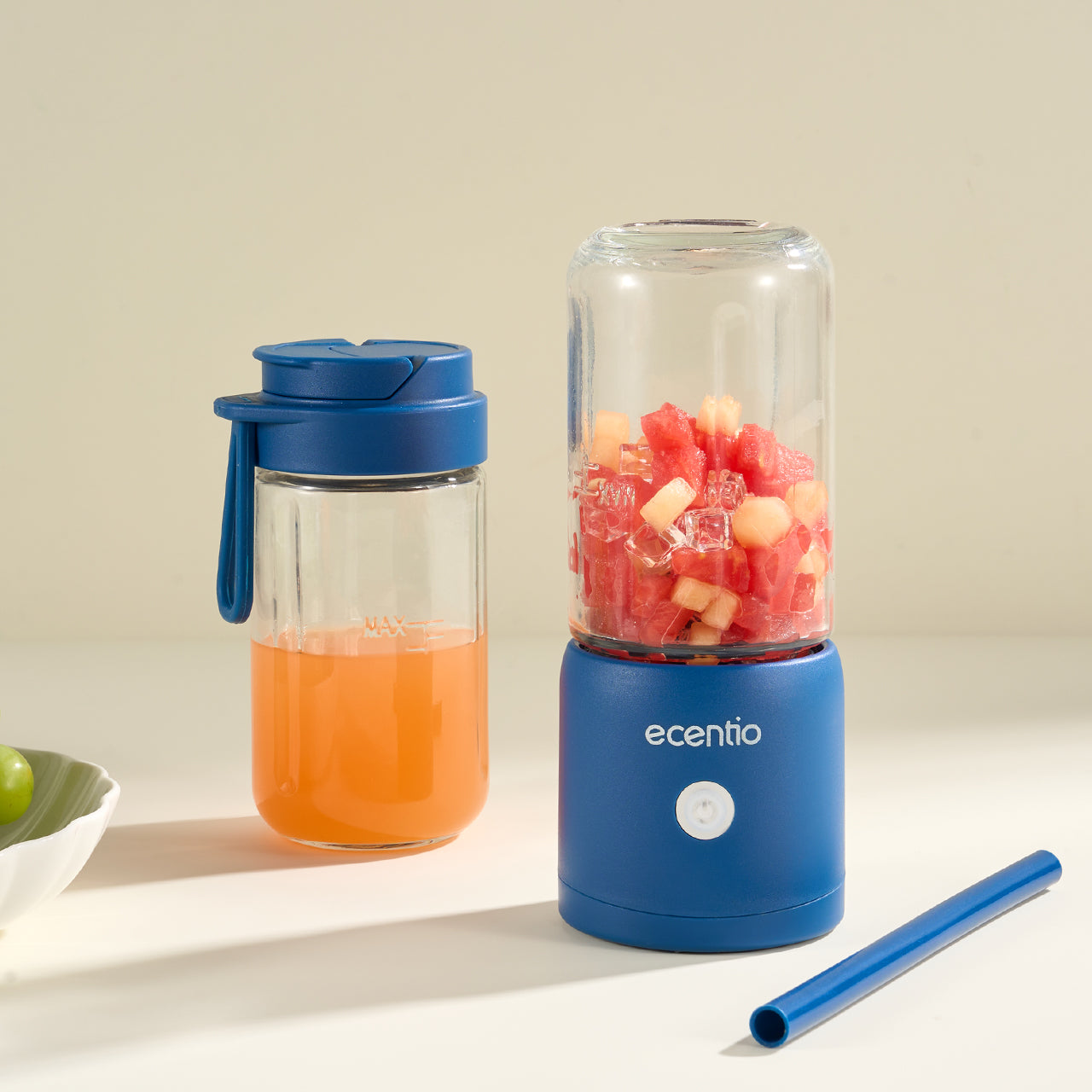 【GARANSI 30 HARI】ecentio 2 cup Juicer 10 Mata Pisau Blender mini Jus