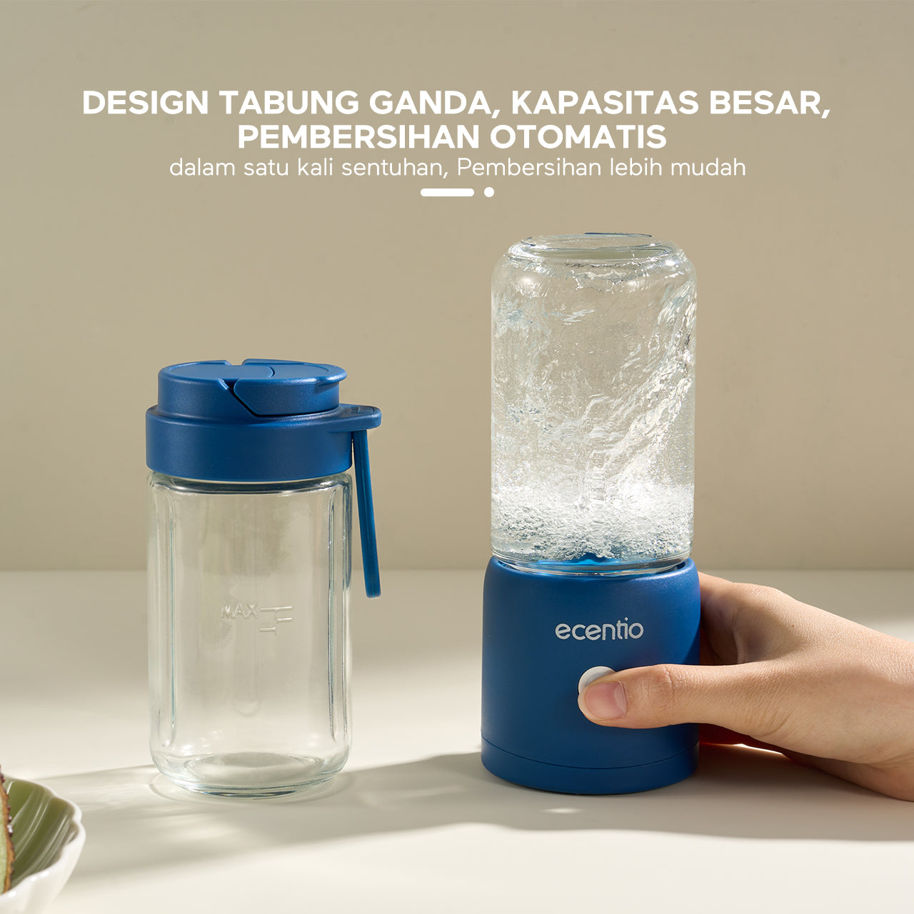 【GARANSI 30 HARI】ecentio 2 cup Juicer 10 Mata Pisau Blender mini Jus