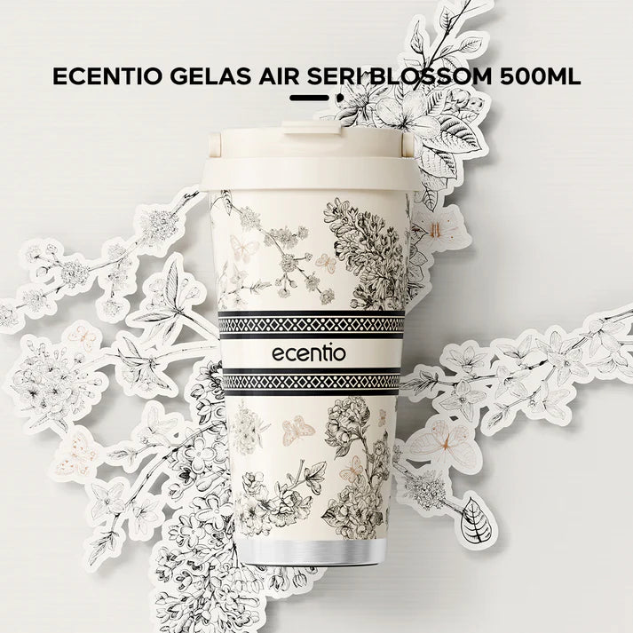 ecentio 8 mata pisau blender 2cup portable juicer + Portabel Botol minum stainless - ecentio