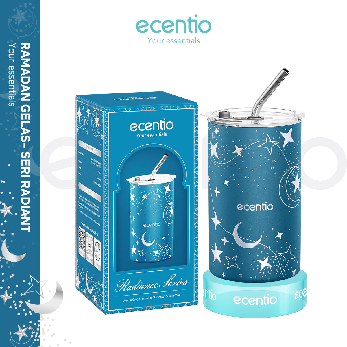 Pemesanan Awal!🌟Piala Stainless Steel ecentio Brilliant Series 600ml - ecentio