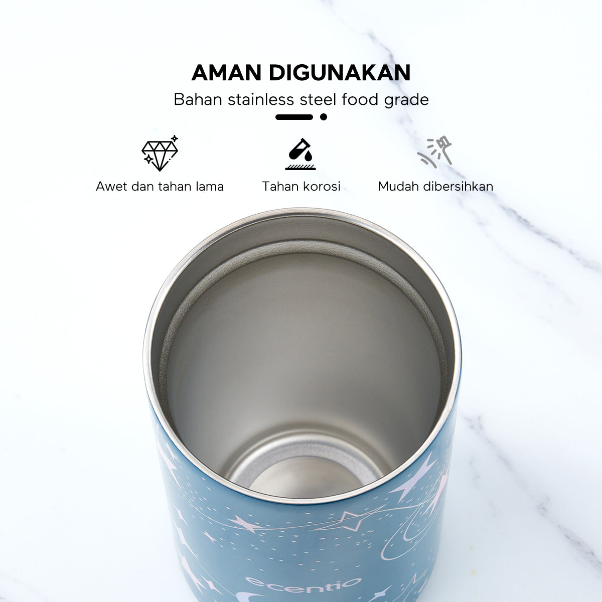 Pemesanan Awal!🌟Piala Stainless Steel ecentio Brilliant Series 600ml - ecentio