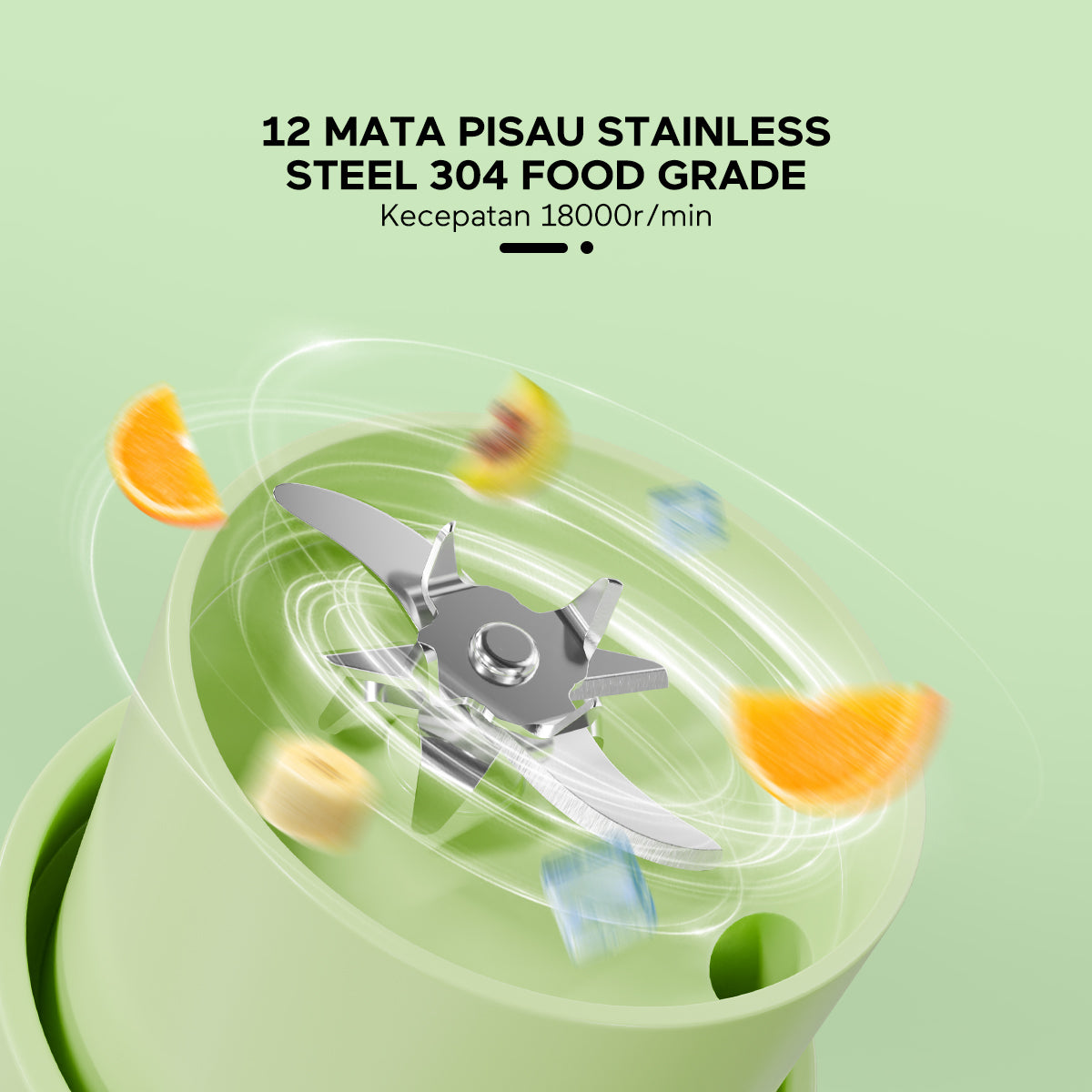 Pemesanan Awal!🌟ecentio Juicer Portabel 350ml Hijau - ecentio