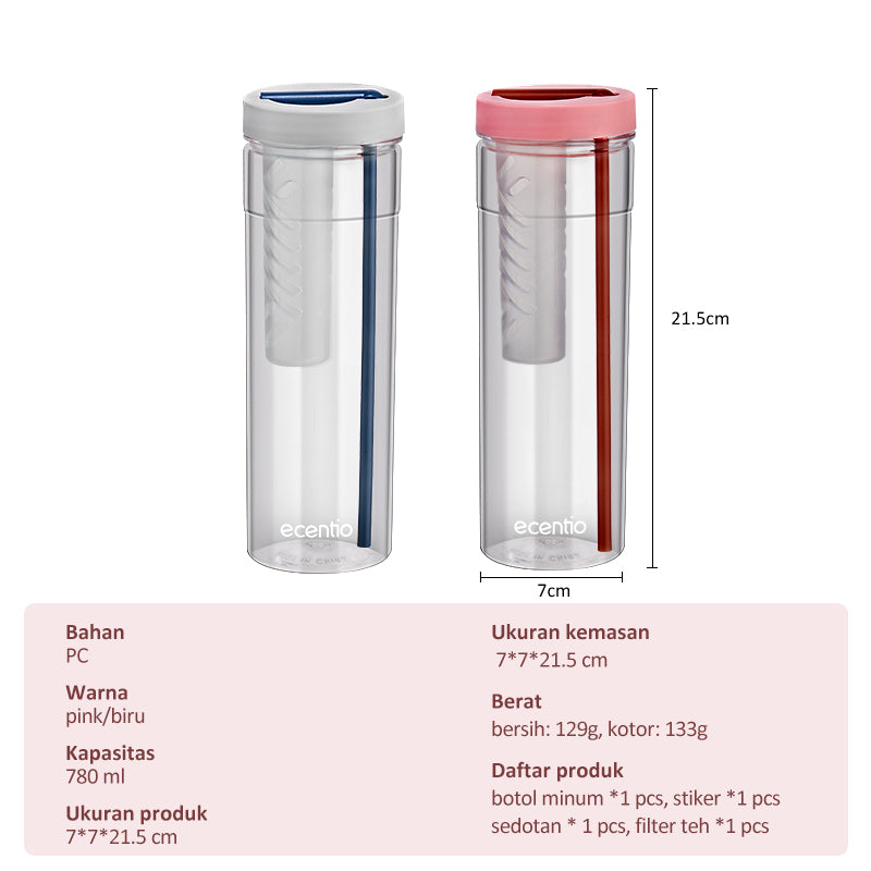 【DISKON 10RB】ecentio 3grid lunch box bottle 780ml lunch bag set - ecentio