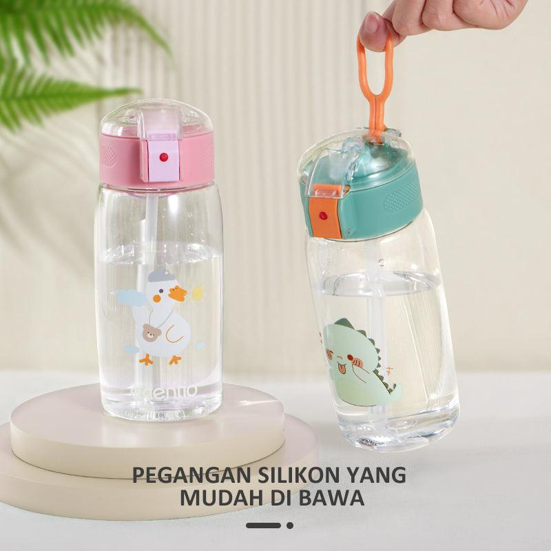 ecentio botol minum anak karakter lucu unik sedotan tumbler BPA Free 500ML - ecentio