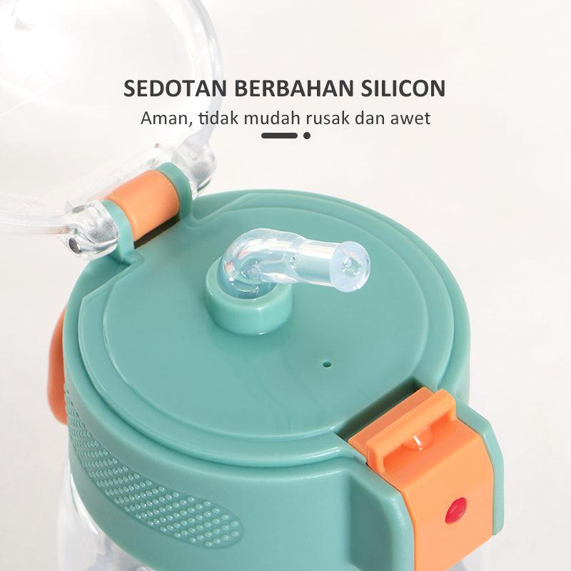 ecentio botol minum anak karakter lucu unik sedotan tumbler BPA Free 500ML - ecentio