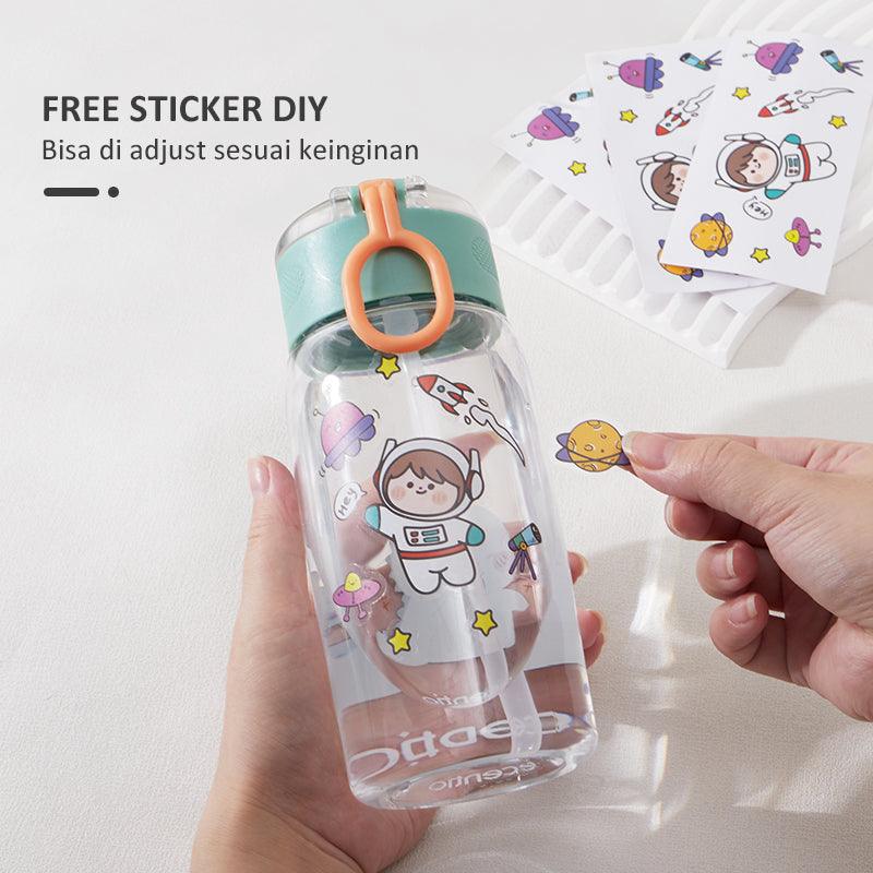 ecentio botol minum anak karakter lucu unik sedotan tumbler BPA Free 500ML - ecentio