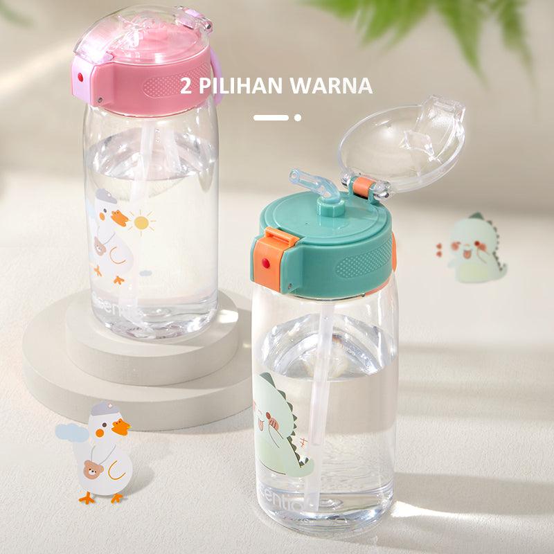 ecentio botol minum anak karakter lucu unik sedotan tumbler BPA Free 500ML - ecentio