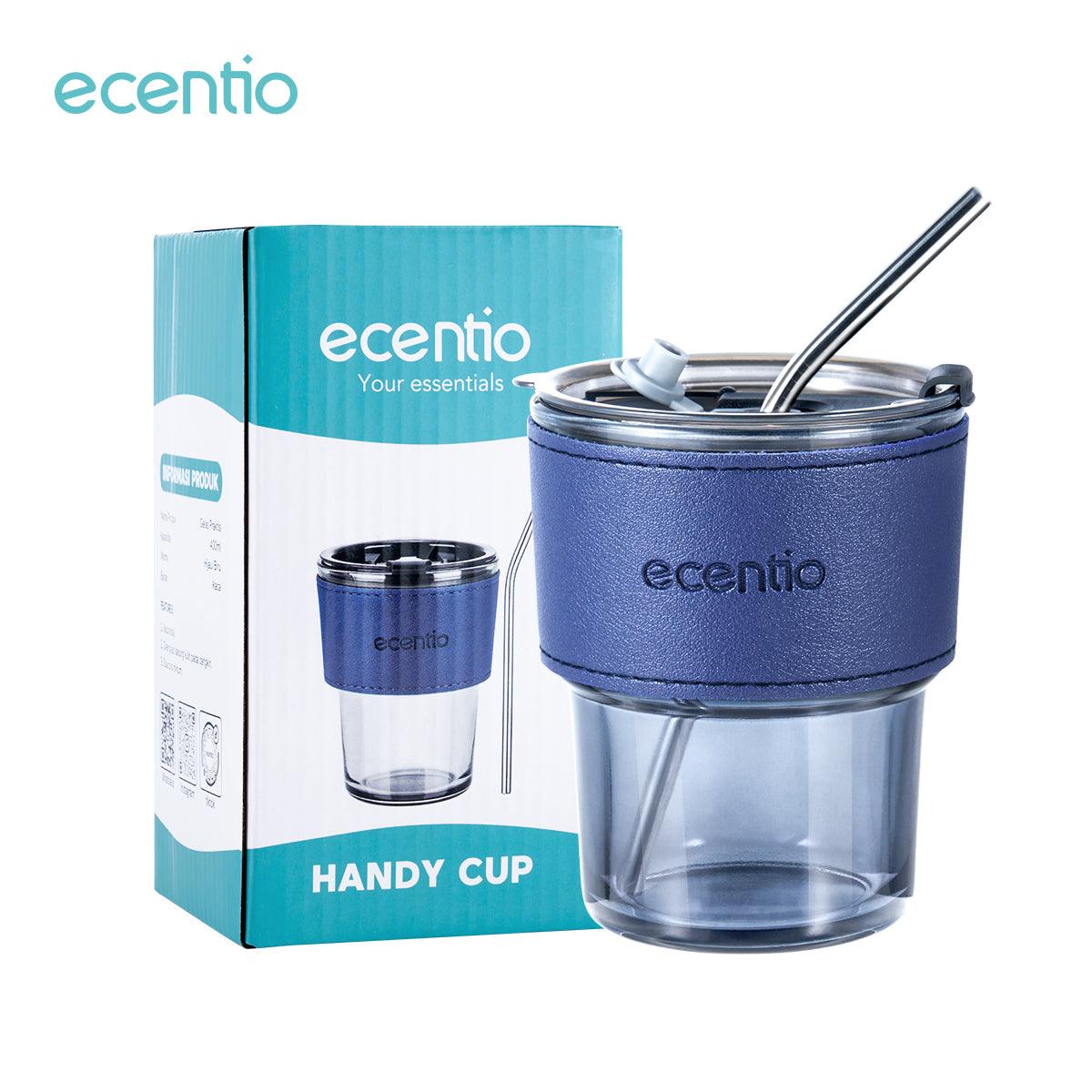 ecentio Botol Minum Gelas Kaca Tumbler Coffee cup 400ml - ecentio