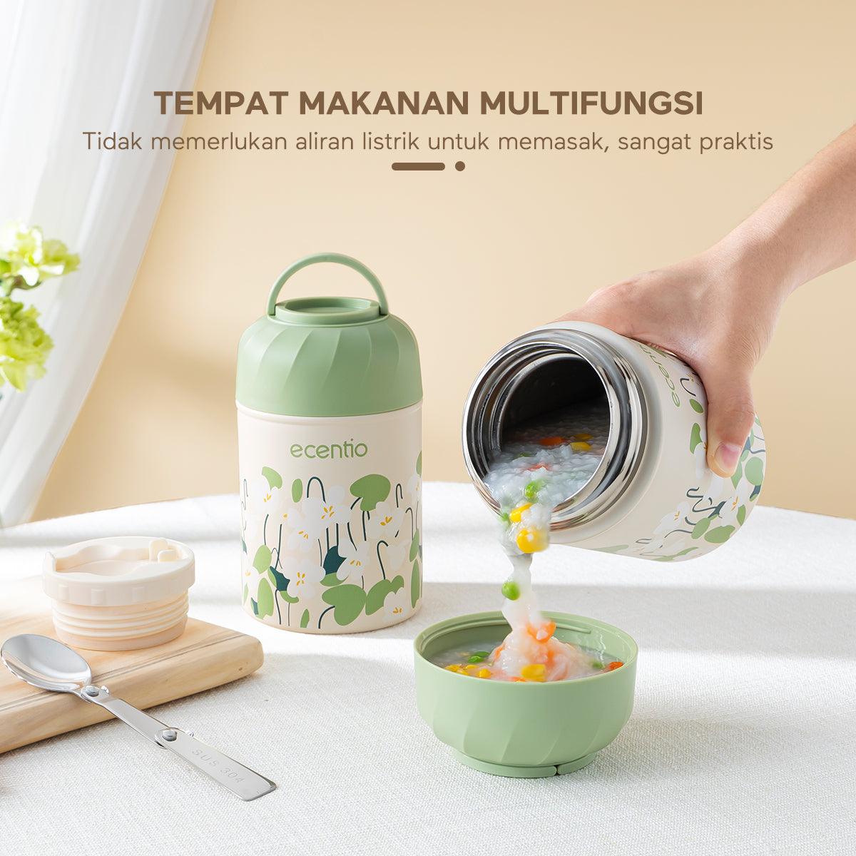 ecentio “Green Whispers” Cangkir Sup Stainless Braised Pots 500ML - ecentio