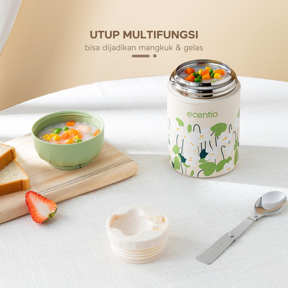 ecentio “Green Whispers” Cangkir Sup Stainless Braised Pots 500ML - ecentio