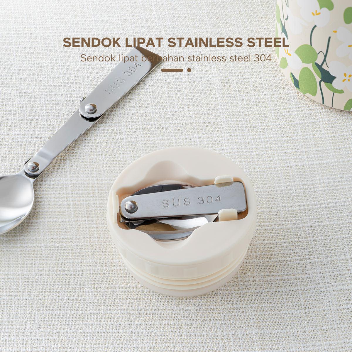 ecentio “Green Whispers” Cangkir Sup Stainless Braised Pots 500ML - ecentio