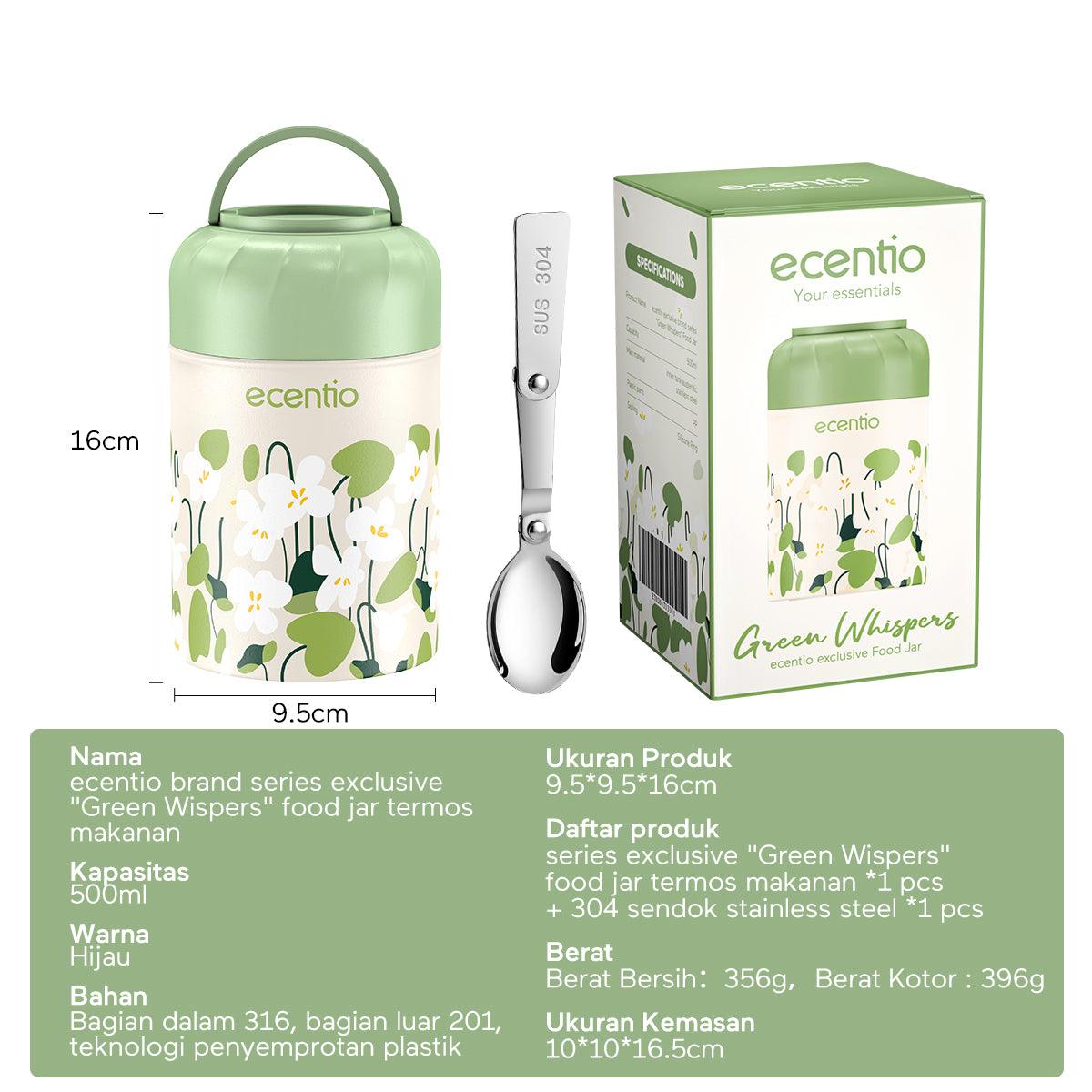 ecentio “Green Whispers” Cangkir Sup Stainless Braised Pots 500ML - ecentio