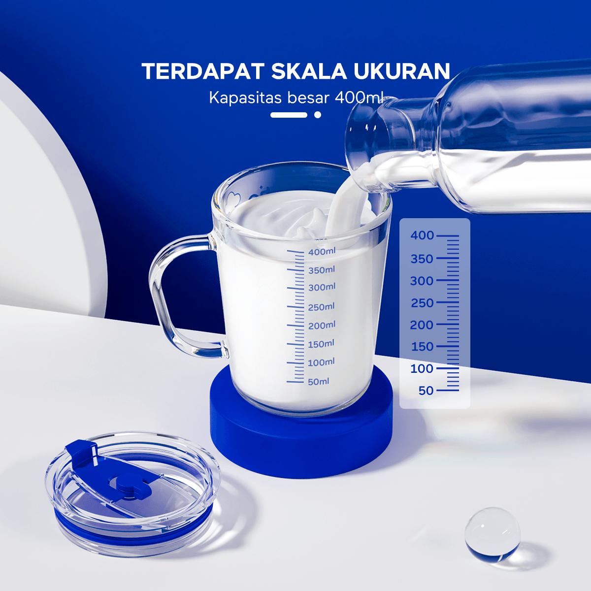 ecentio Botol Minum JOURNEY series tempered milk cup 400ml - ecentio