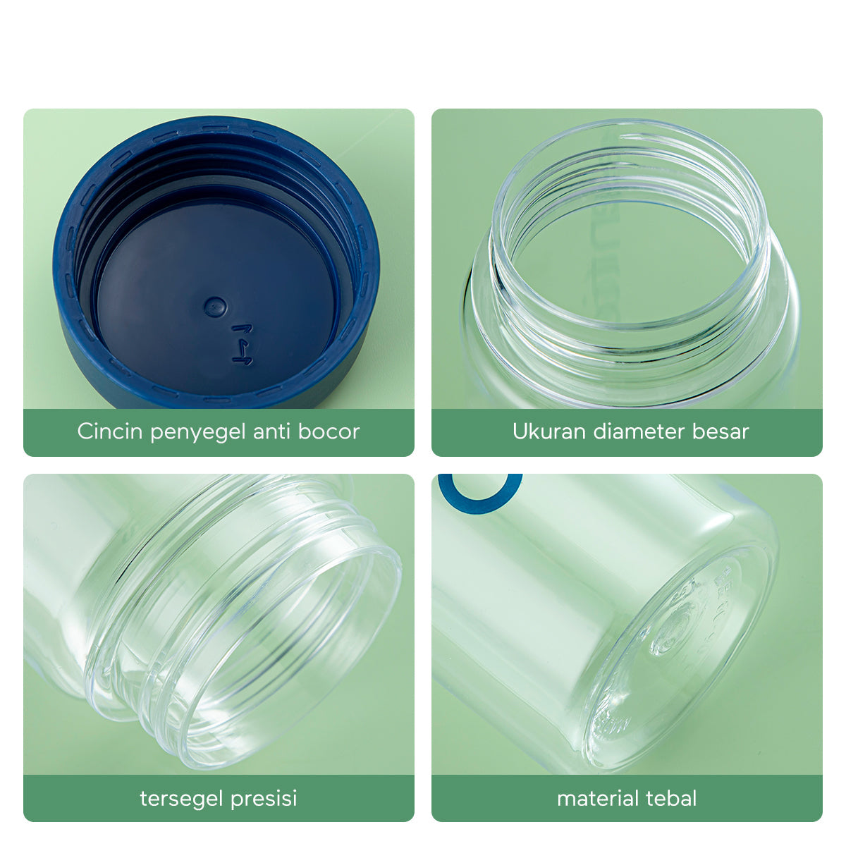ecentio Tumbler bening Botol Air Minum 500ml - ecentio