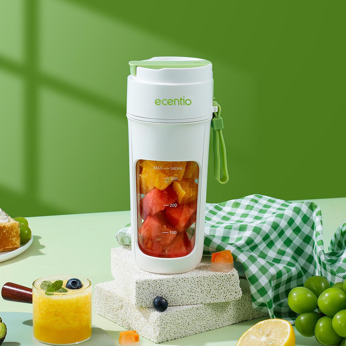 ecentio Portable Electric Juicer Straw Cup 10 mata pisau 340ML