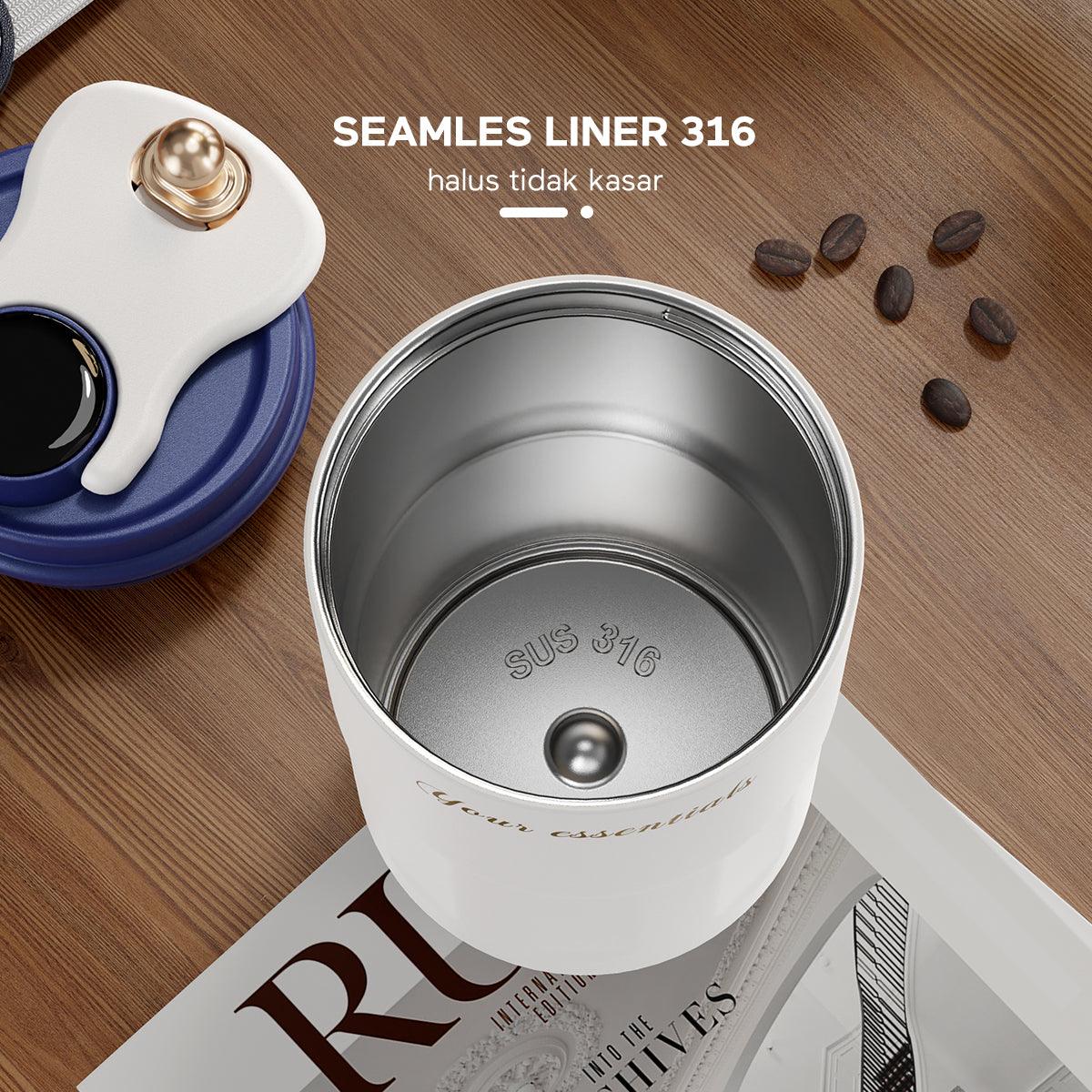 ecentio thermos tumbler vacuum mug stainless steel mug kopi LED 420ml - ecentio