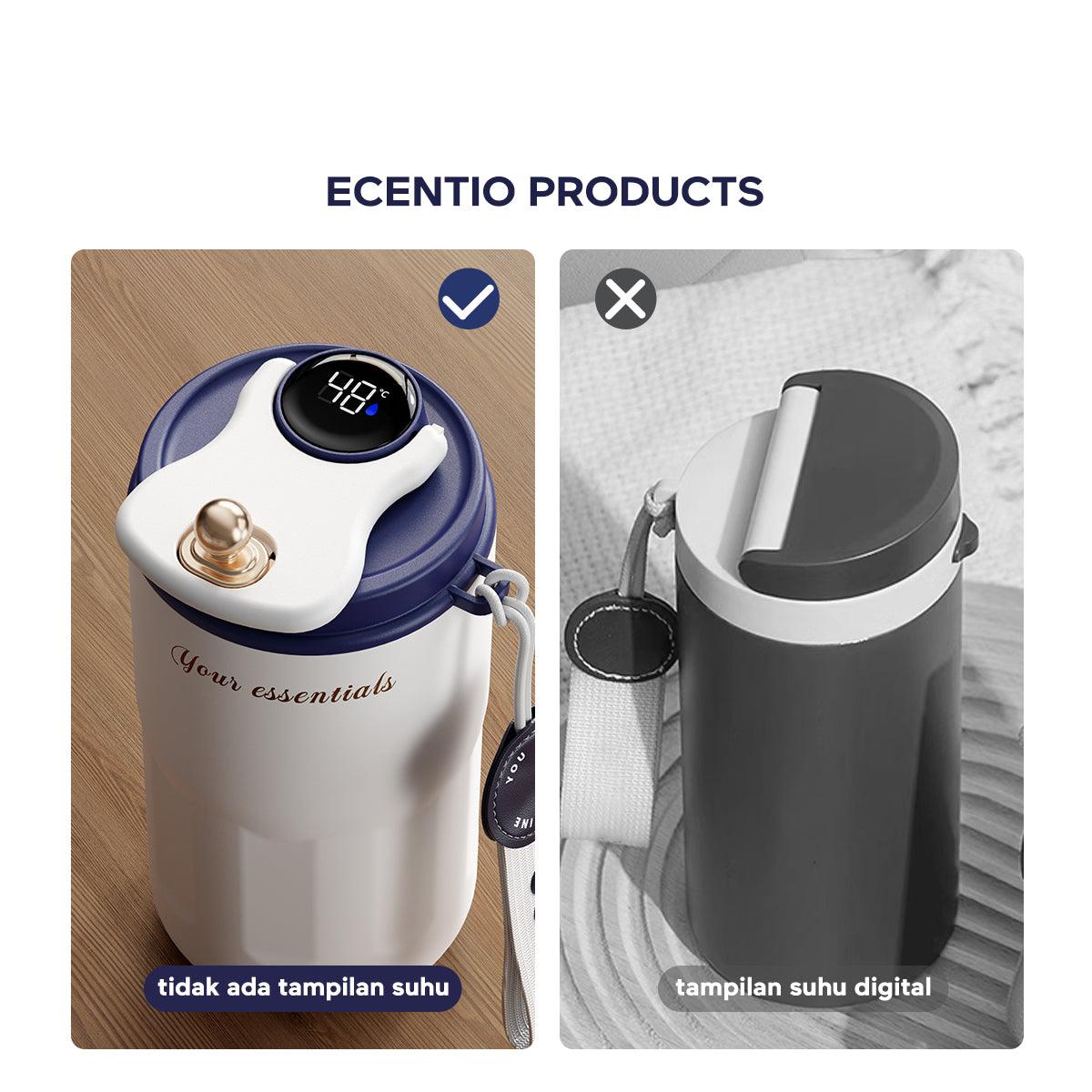 ecentio thermos tumbler vacuum mug stainless steel mug kopi LED 420ml - ecentio