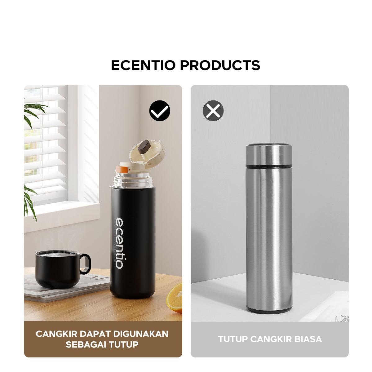 ecentio thermos tumbler stainless steel 316 500ml - ecentio