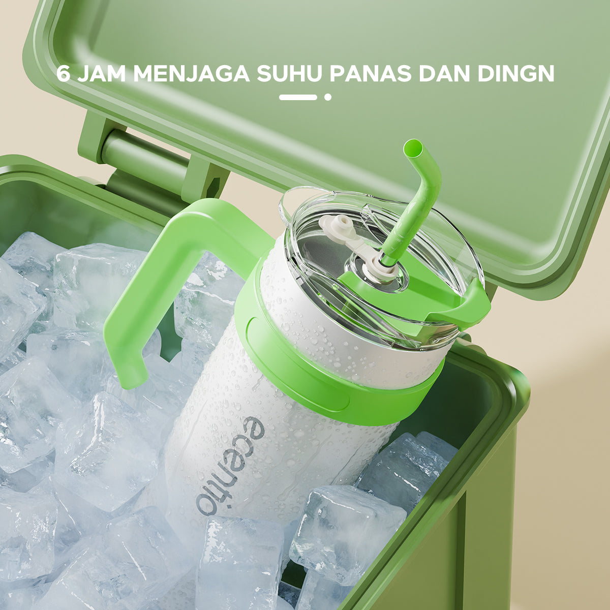 ecentio 1.2L tumbler thermos with straw