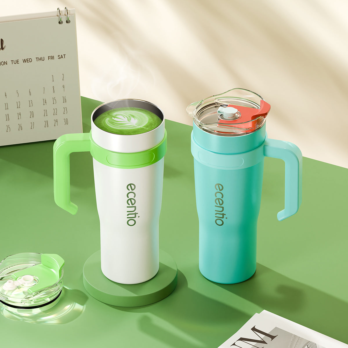 ecentio 1.2L tumbler thermos with straw