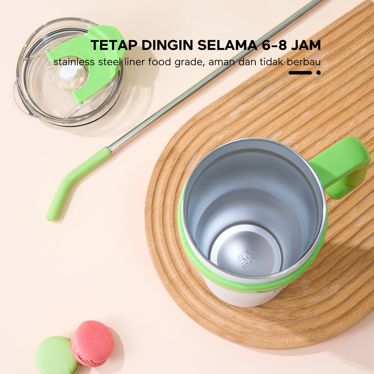 ecentio 1.2L tumbler thermos with straw