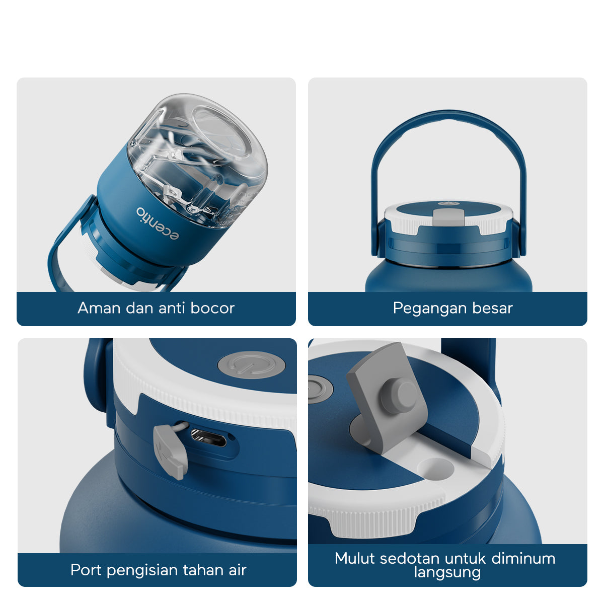 ecentio Juicer portable Blender 8 mata pisau 500ml - ecentio