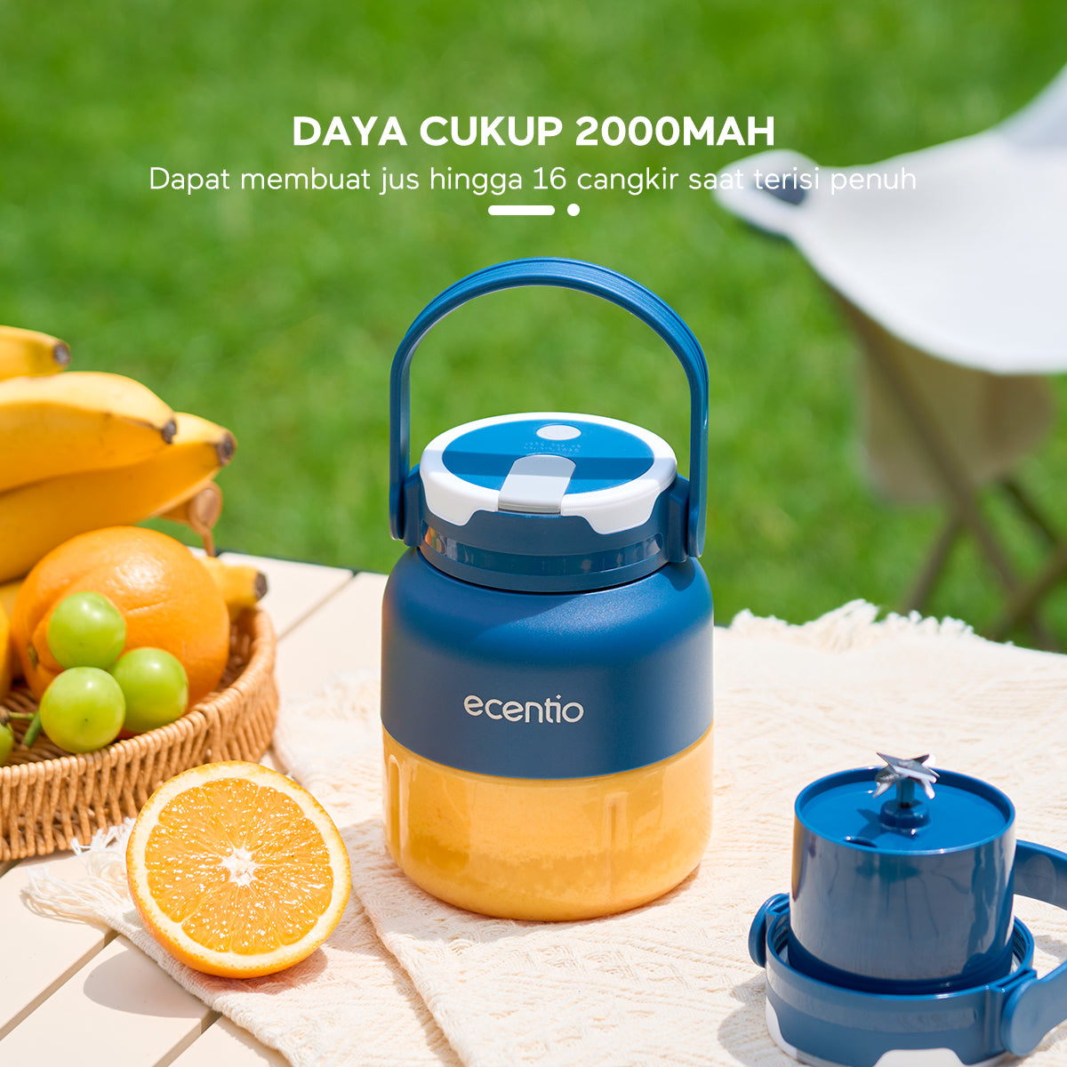 ecentio Juicer portable Blender 8 mata pisau 500ml - ecentio