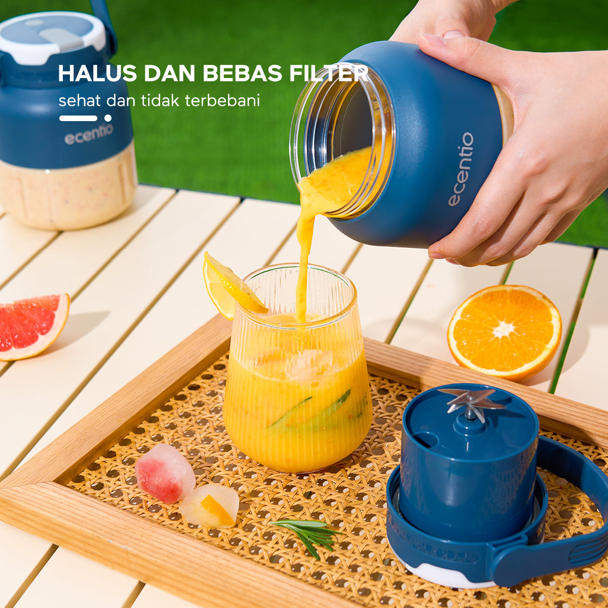 ecentio Juicer portable Blender 8 mata pisau 500ml - ecentio