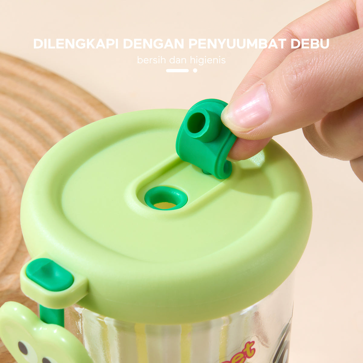ecentio Botol Minum Tumbler Cangkir kaca Gelas stiker Gelas Minuman 500ml - ecentio