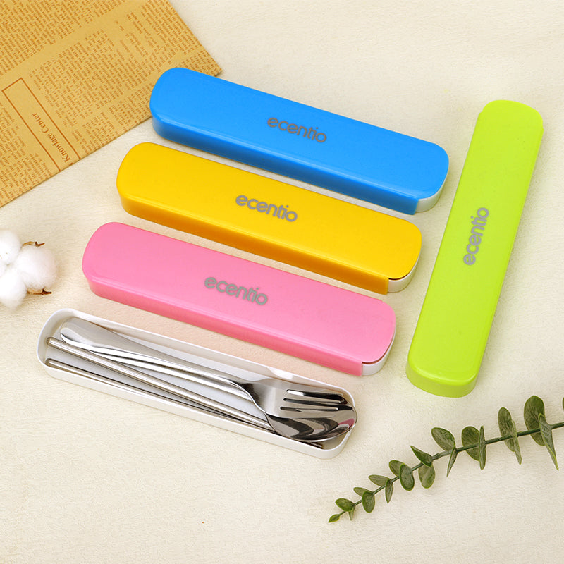 ecentio Sendok SetGarpu Sumpit Stainless Steel + Kotak - ecentio