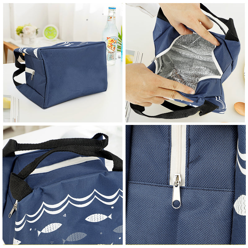 ecentio Lunch Bag Tas Bekal Kotak Makn Bag Lunch Cooler Tas Makanan - ecentio