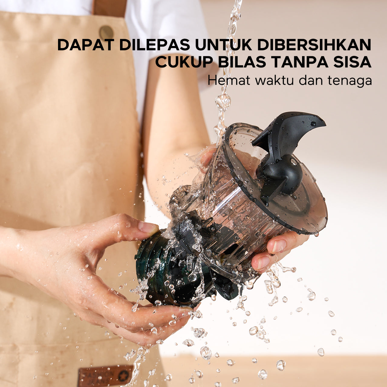 ecentio Slow Juicer Portable 112mm Caliber & Smart Touch Blender 550ml+600ml — Garansi 1 Tahun