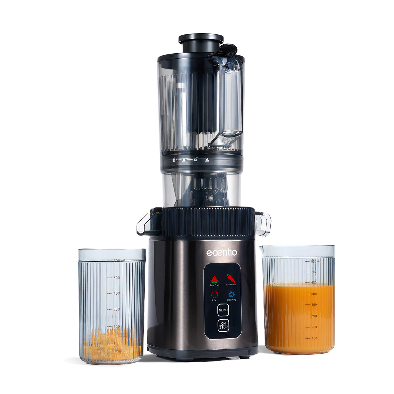 ecentio Slow Juicer Portable 112mm Caliber & Smart Touch Blender 550ml+600ml — Garansi 1 Tahun