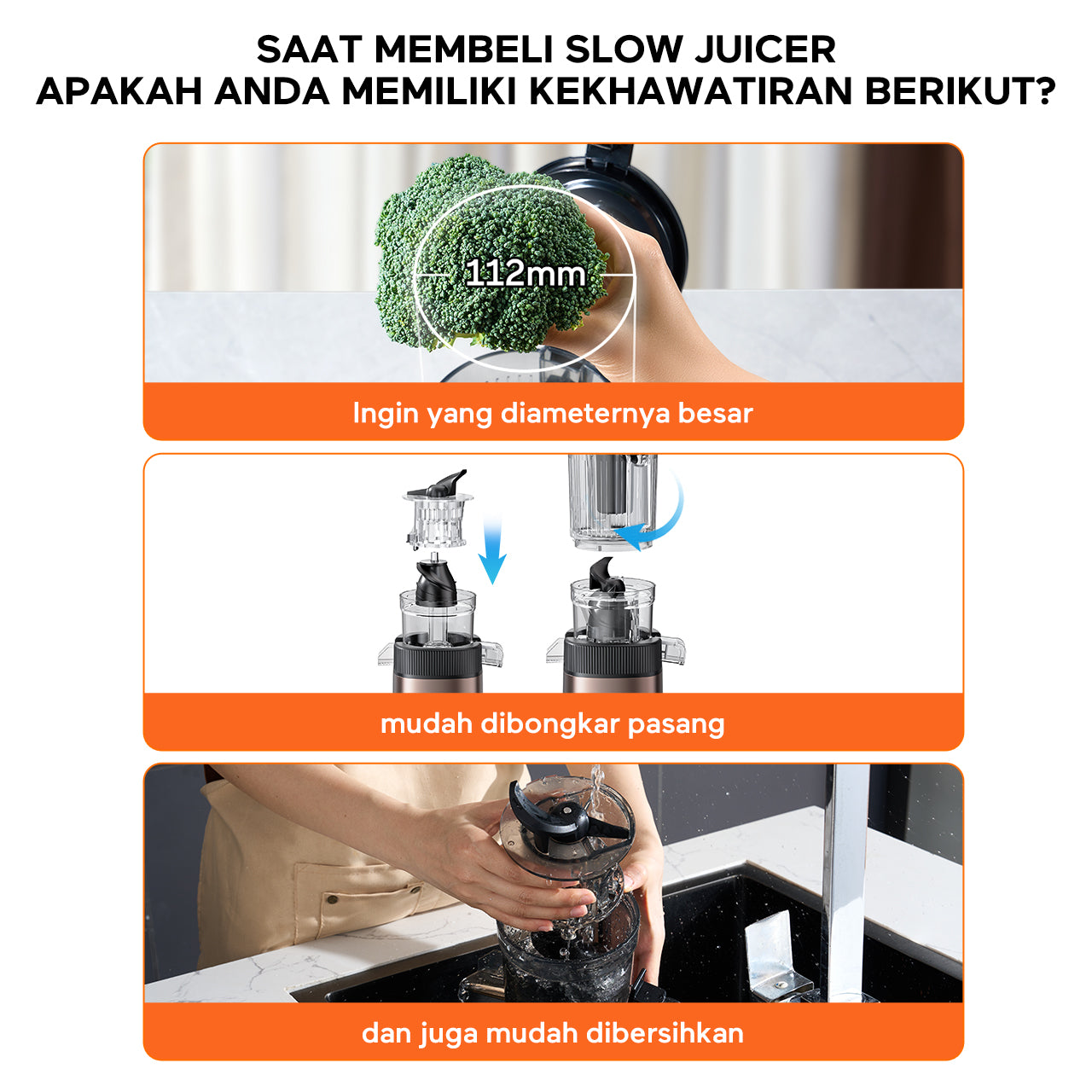 ecentio Smart Slow Juicer Cerdas Panel Sentuh Lubang 112mm 1000ml Besar 99% Ekstraksi Slow Juicer Multifungsi Garansi Resmi 1 Tahun