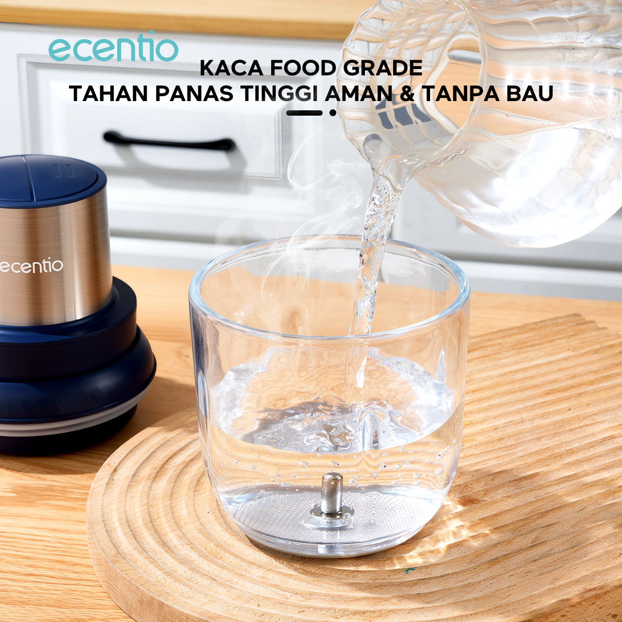 ecentio Blender mini Food Chopper 800ml Bayi Multi-fungsi Blender Mesin Penghalus Daging dan Buah Garansi Resmi 1 Tahun