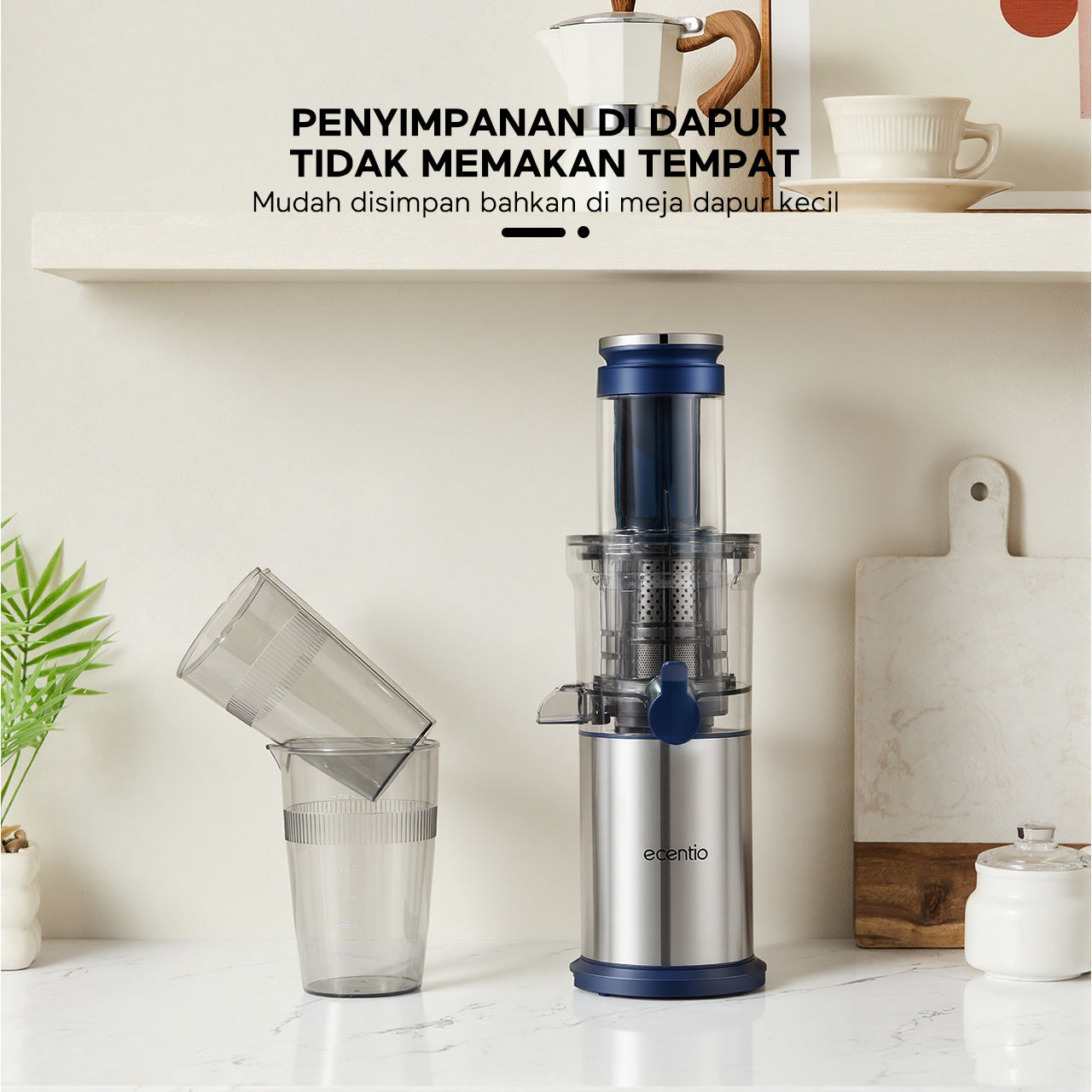 ecentio slow juicer portable 79mm caliber multifungsi blender tanpa ampas bear 700ML+600ML 180W blender fruit juice machine