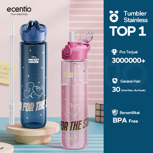 Botol Minum Anak Disney Mickey 1L BPA Free | Anti Bocor, Aman Food Grade, Desain Lucu, Cocok Sekolah & Main