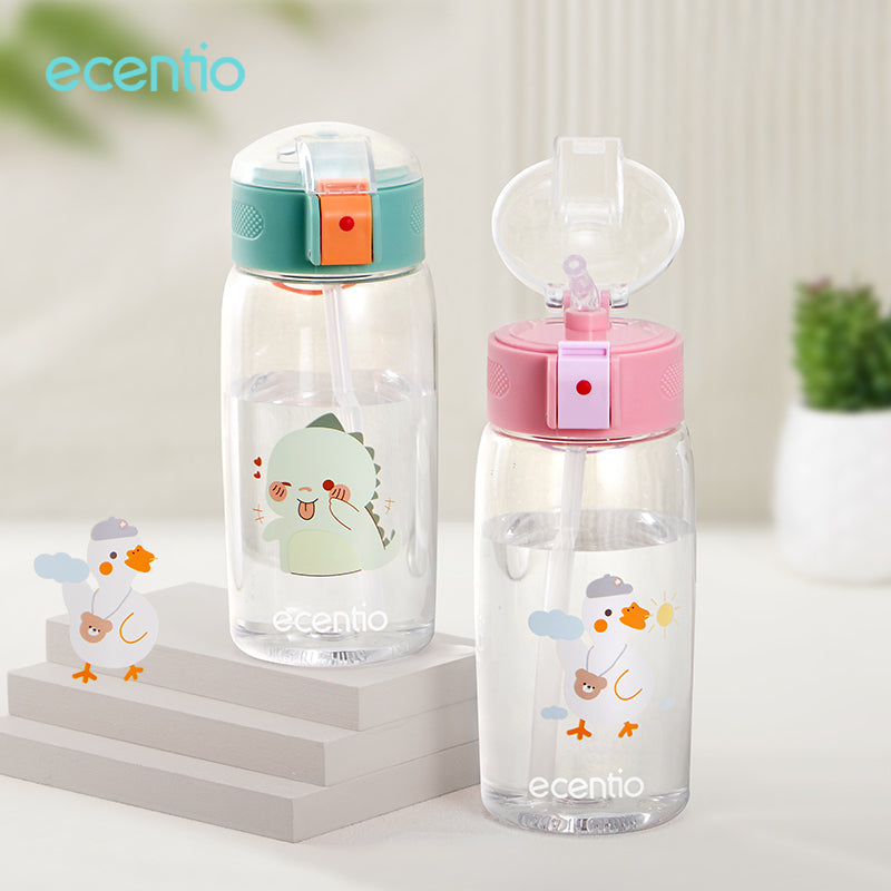ecentio lunch box set 1000ml anak dan botol minum anti bocor bpa free