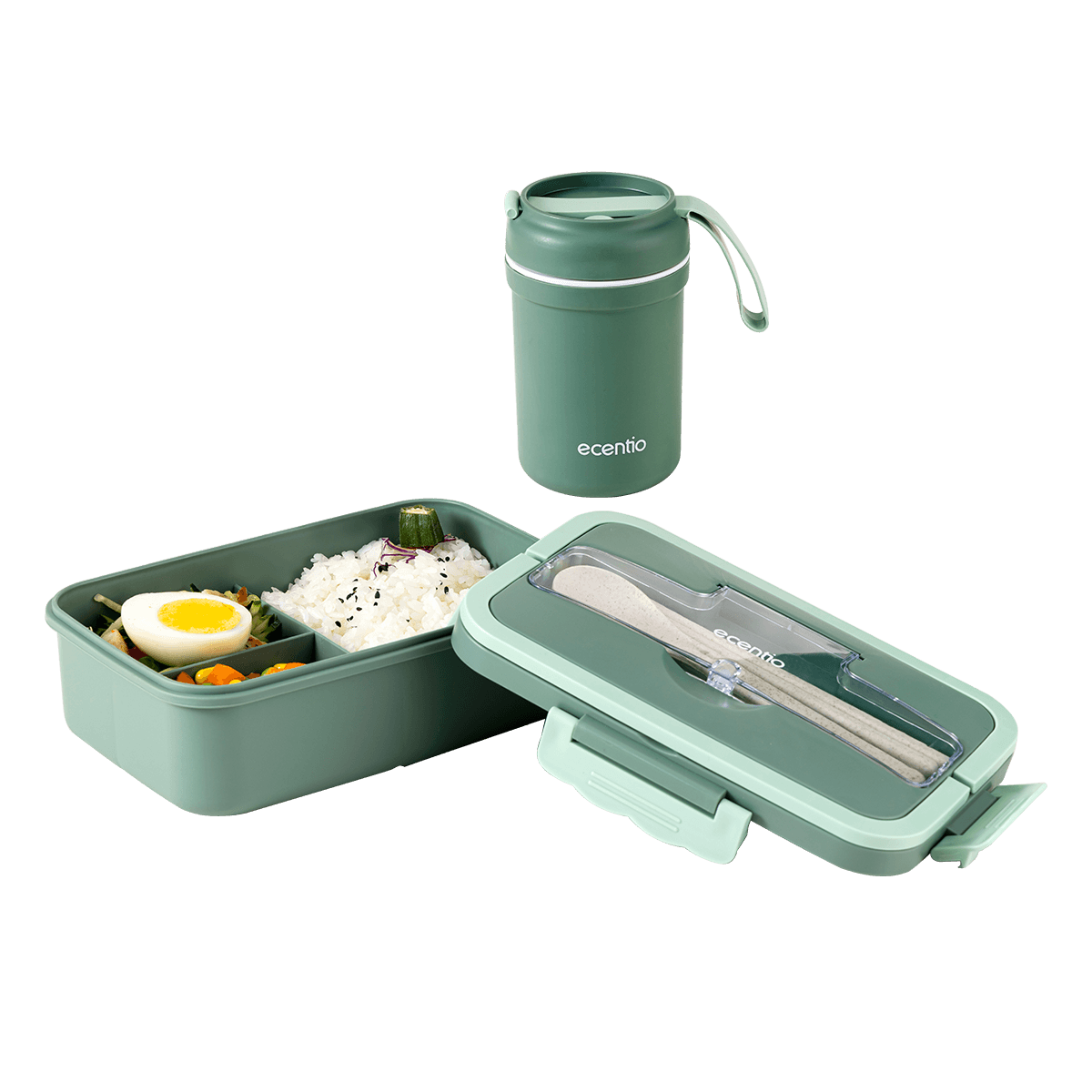 ecentio kotak makan set cangkir soup lunch box - ecentio