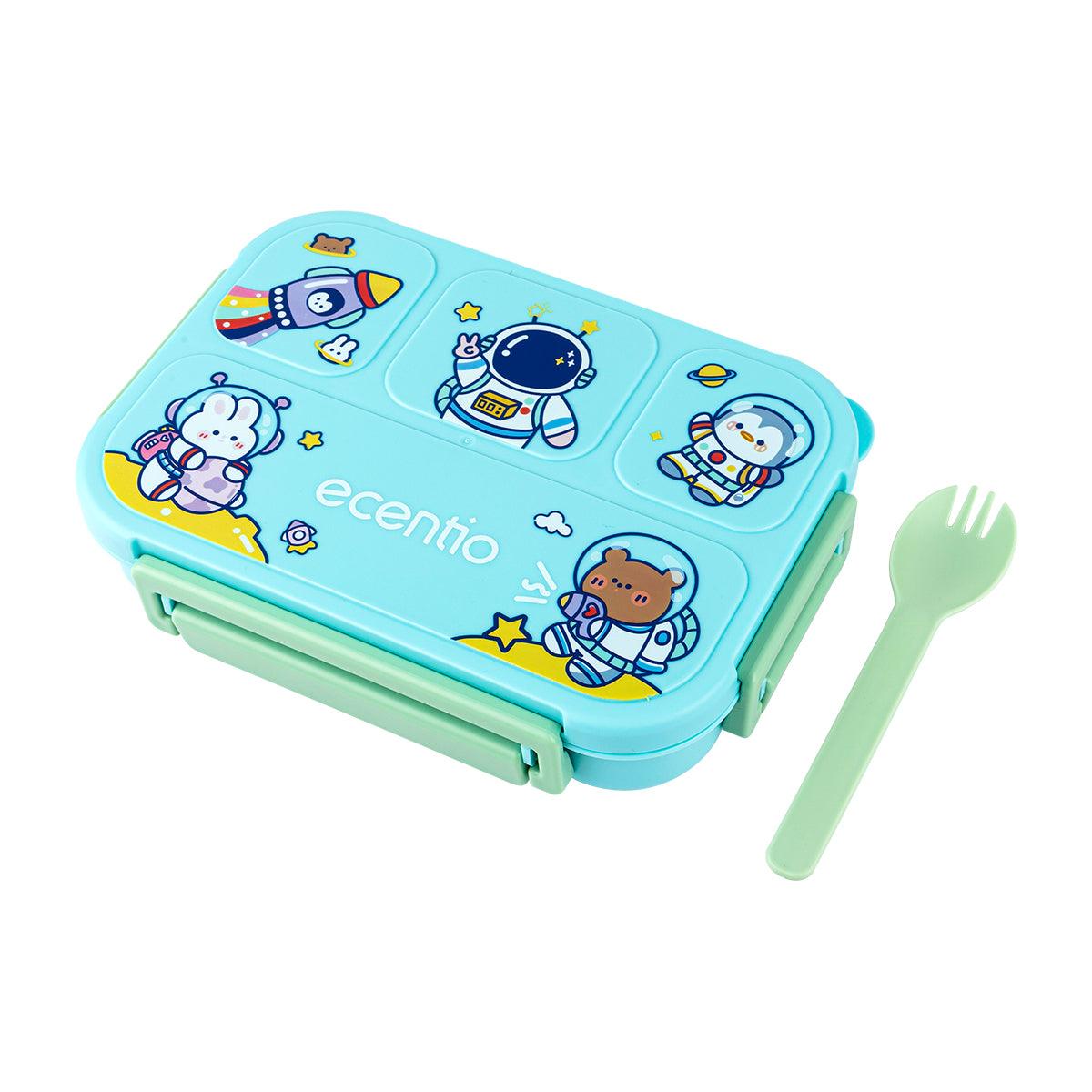 【Gratis hadiah】ecentio Kotak Bekal Makan Anak 4 grids 1000ML