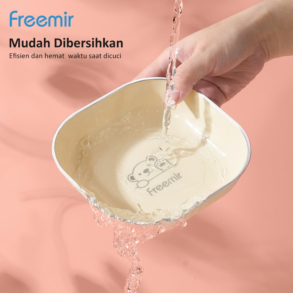 ecentio Paket Hemat Dapur Serbaguna｜Toples Kaca 3pcs + Piring Plastik Persegi 2pcs + Kantong Snack 6pcs