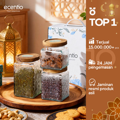 [NEW] ecentio Toples Mewah Aesthetic ramadan Emas Kaca Ukuran Besar