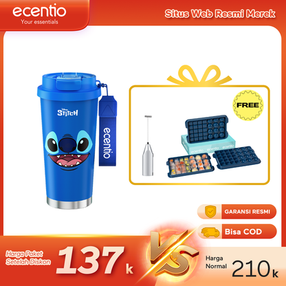 【Buy 1 get 3】ecentio Premium Cooling Gift Set- tumbler minum premium tahan dingin 24 jam botol stainless 316 portable tumblr 530ml and Ice Tray 32 Grid