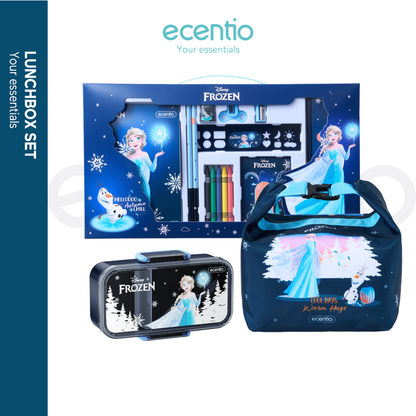 Pre-Order ecentio x Disney Paket Kolaborasi  Kotak camilan Spider-Man dan Putri Elsa serta gelas lucu yang bebas BPA, tas bekal