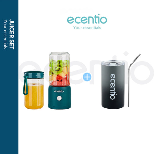 ecentio 8 mata pisau blender 2cup portable juicer + Vocuum Insulated Tumbler