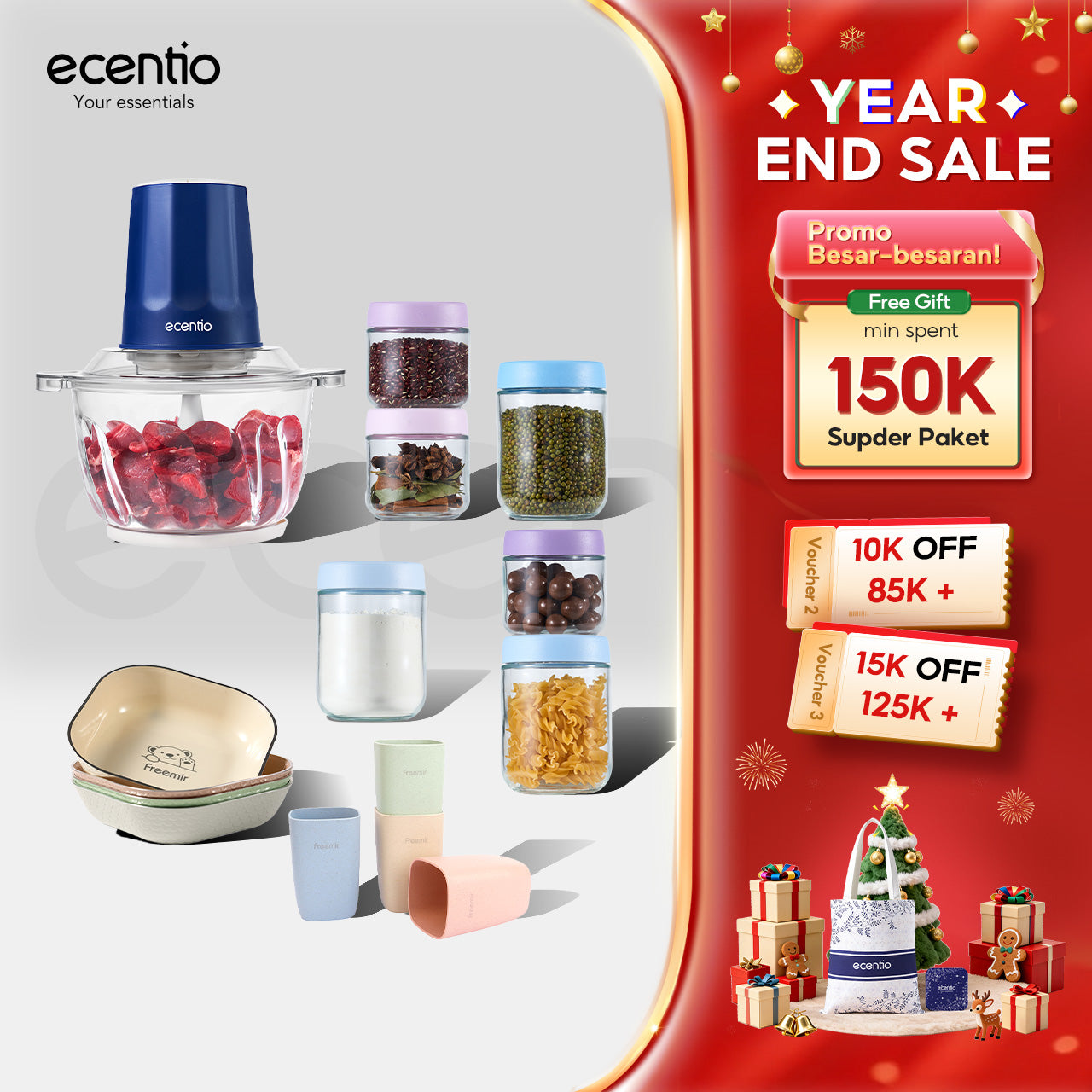 ecentio Christmas year end sale Kitchen Bundle — Super Value Set Paket Peralatan Dapur 15-in-1