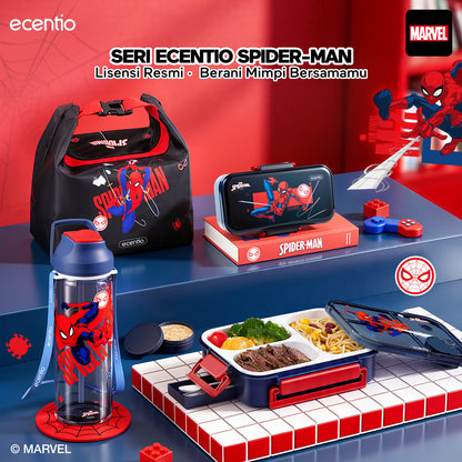 Pre-Order[Back To School] ecentio Kotak Makan Set anti tumpah lunch box anak 800ml free sendok botol minum lucu BPA Free Tas bekal