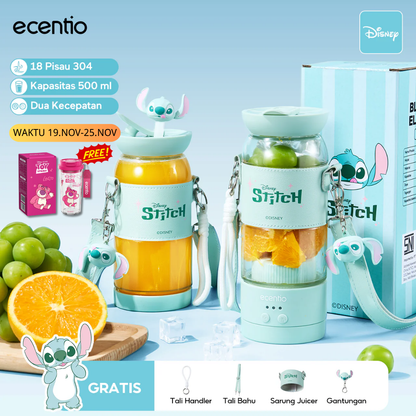 【Beli 1 Dapat 1】ecentio&Disney blender portable kapsul 500ml juicer buah tanpa ampas 18 Pisau blender Dengan Tali Bahu Fashion jus buah hand blender