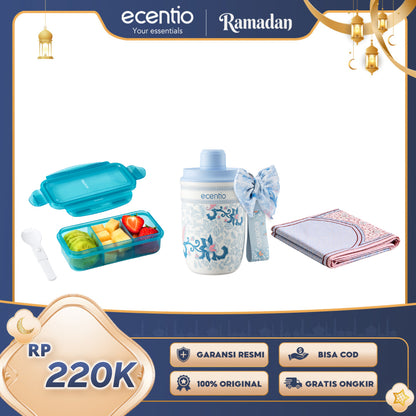 ecentio Ramadhan Gift Set — Batik Tumbler × Snack Box × Sajadah