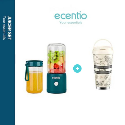 ecentio 8 mata pisau blender 2cup portable juicer + Portabel Botol minum stainless